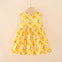 JF Yellow & White Printed Frock FD6084D